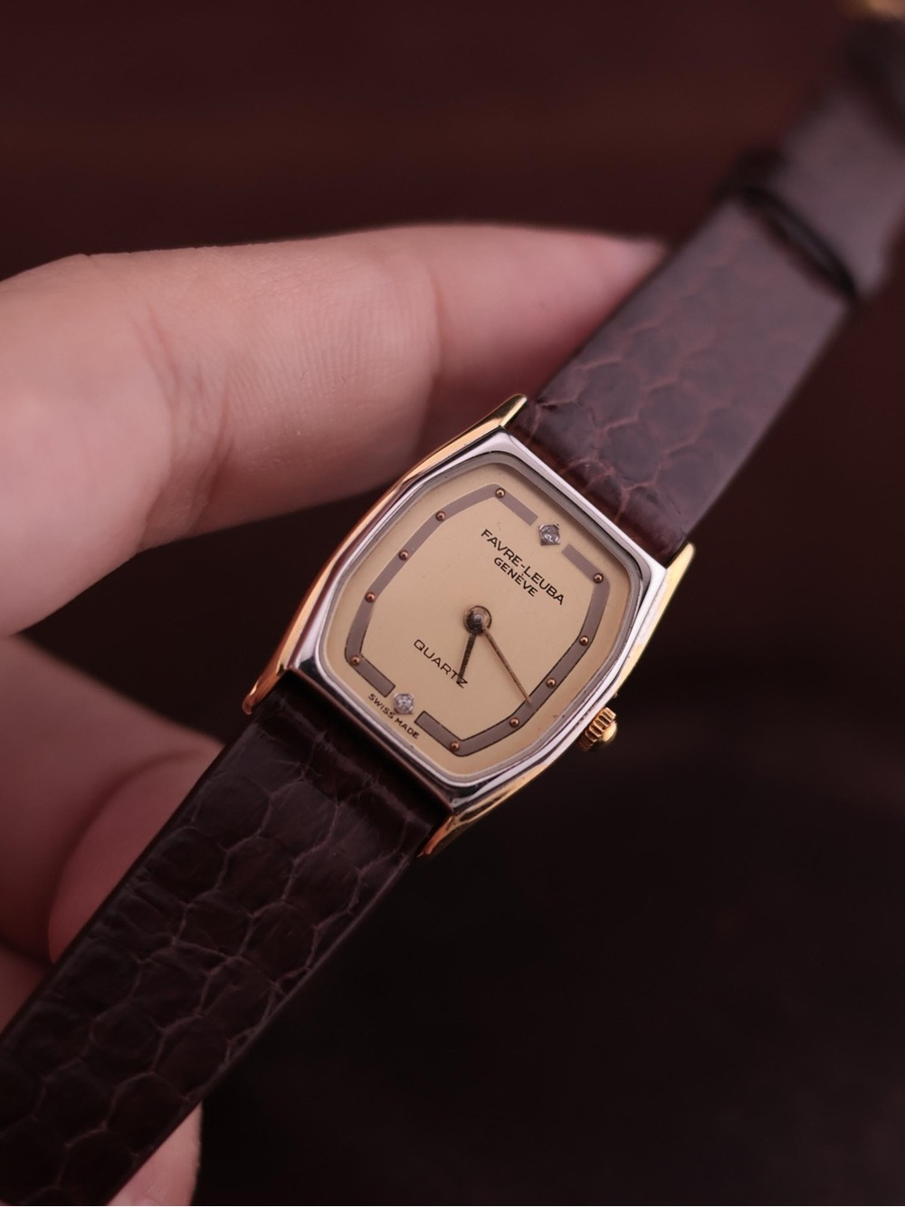 Rare Vintage 1980s Favre-Leuba Genève Quartz 957 Women’s Watch